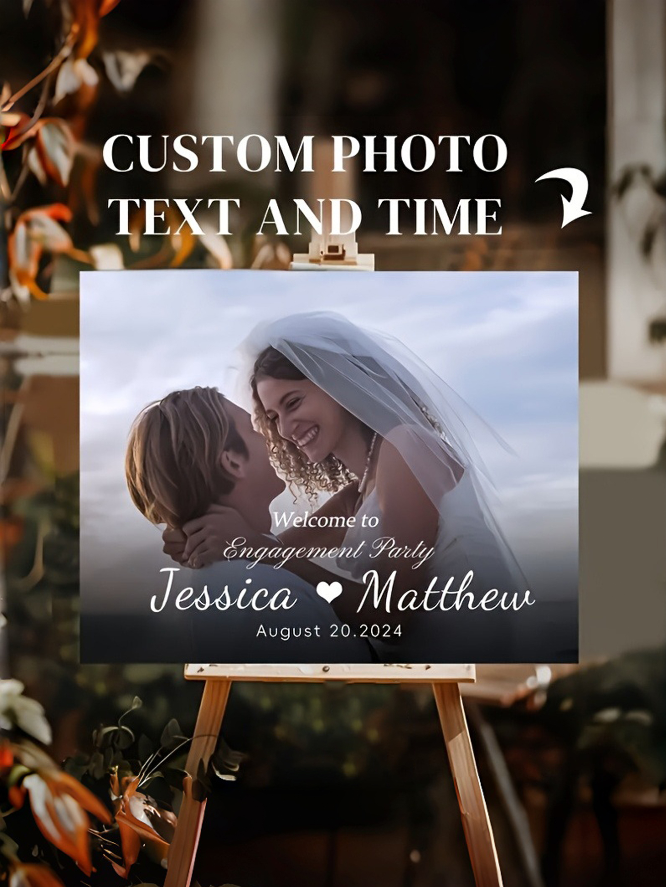 Custom Personalized PVC Wedding Photo Sign